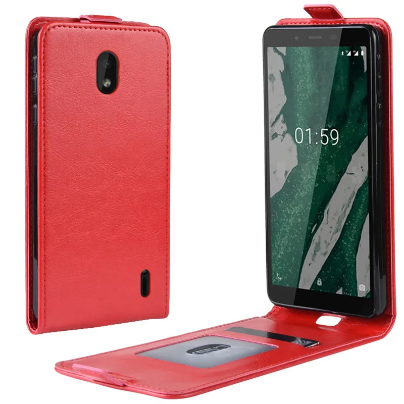 Для Nokia 1 Plus, чехол, 5,45 дюймов, кошелек, флип, кожа, полный защитный бампер, для телефона, на Nokia1+ Plus, чехол, крышка - Цвет: Красный