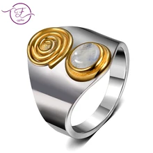 Новинка, Ювелирное кольцо из стерлингового серебра 925 пробы, круглый натуральный камень, 5 мм, желтый и белый цвет, индивидуальные вечерние кольца, подарок