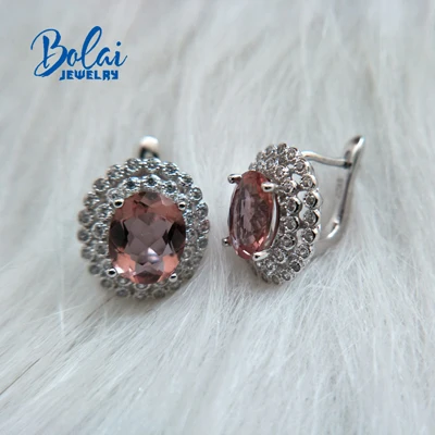 Bolaijewelry, серьги из зултанита, создаваемые драгоценными камнями с изменением цвета, Настоящее серебро 925 пробы, хорошее ювелирное изделие, классический дизайн для женщин на день рождения - Цвет камня: white color