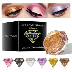 LANGMANNI 6-color Diamond Pearl жидкие тени для век глянцевые тени для век мерцающие блестящие тени для век Sombras De Ojos Profesional TSLM2