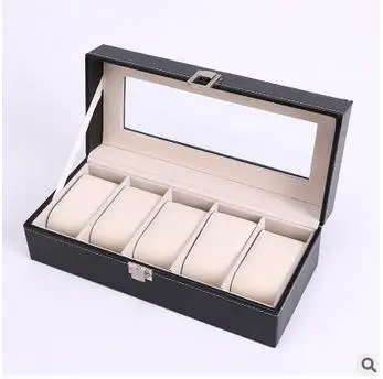 Hoomall часы коробка для хранения ювелирных изделий Черный флок многоразмерные кольца Avalible хранения большой емкости шкатулка Органайзер контейнер - Цвет: 25x11x8cm