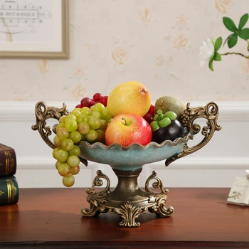 

American fruit plate home peacock soft dress model room home decoration living room coffee table accessories lo941036