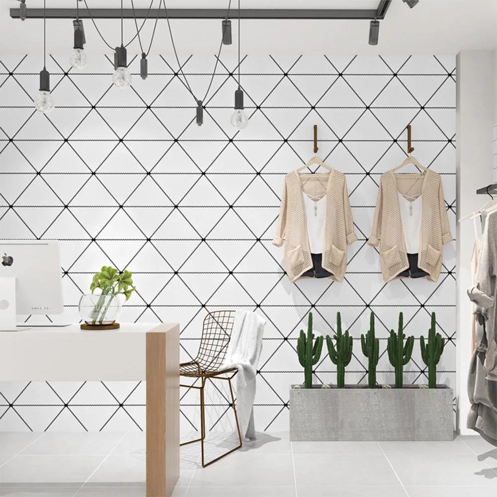 

Nordic Style Background Wallpaper Modern Minimalistic Geometric Triangle Living Room Bedroom Wallpaper