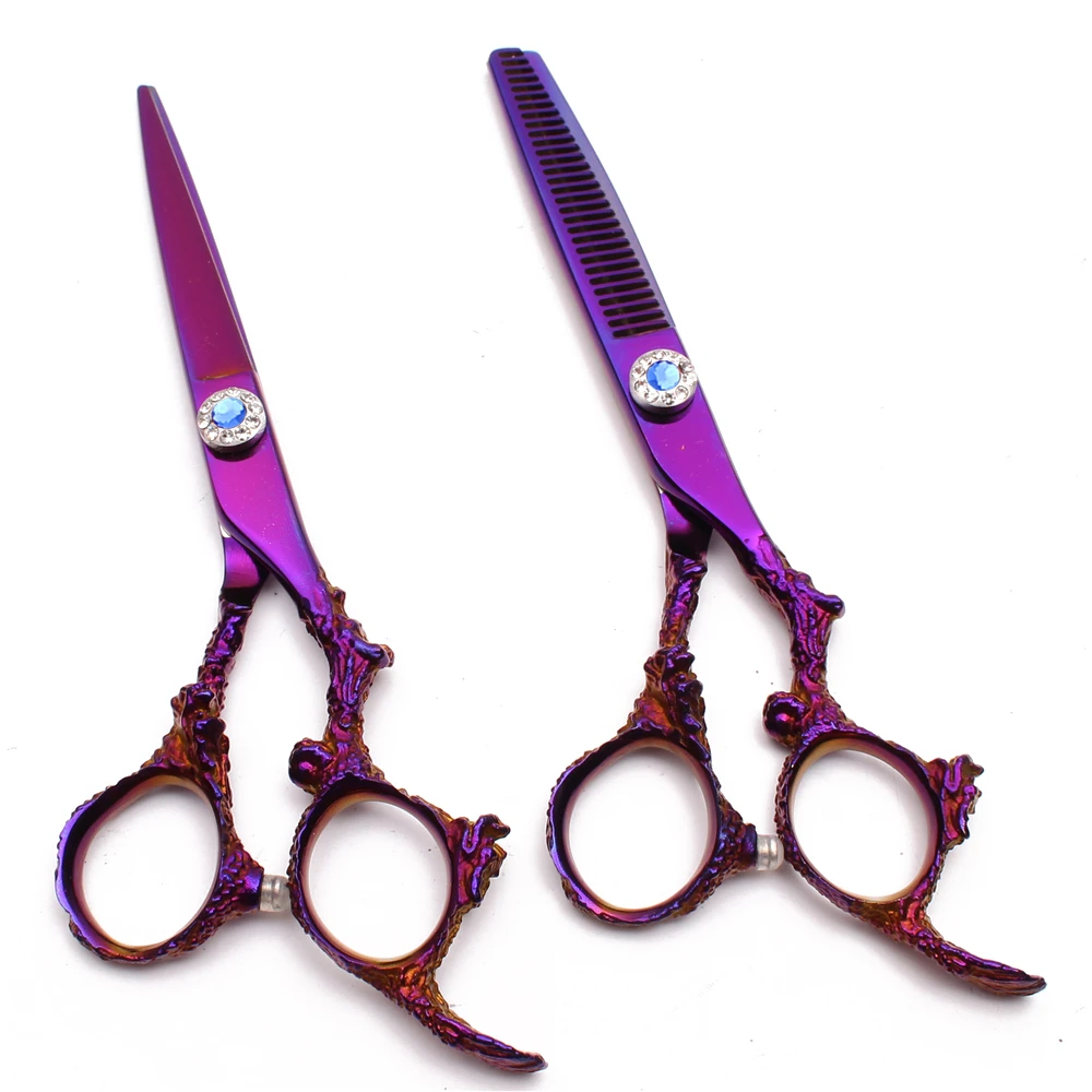 

50Pcs 5.5" 16cm Customize Logo 440C Cutting Scissors Thinning Shears Professional Hairdressing Shears Salon Hair Scissors C9005