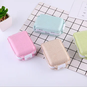 

Cute Medicine Box Mini Vitamin Pill Tablet Case Organizer For Travel Medicine Storage Box Folca Case 8Lattices Medical Container