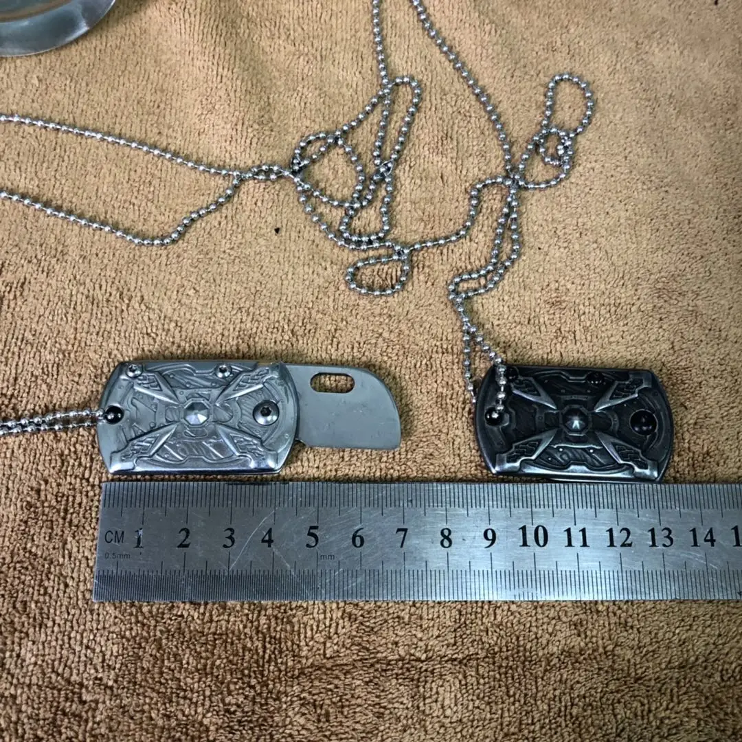 Мини ожерелье нож кольцо шеи Ножи кемпинг самообороны тактический Карманный выживания EDC нож инструмент ЧПУ