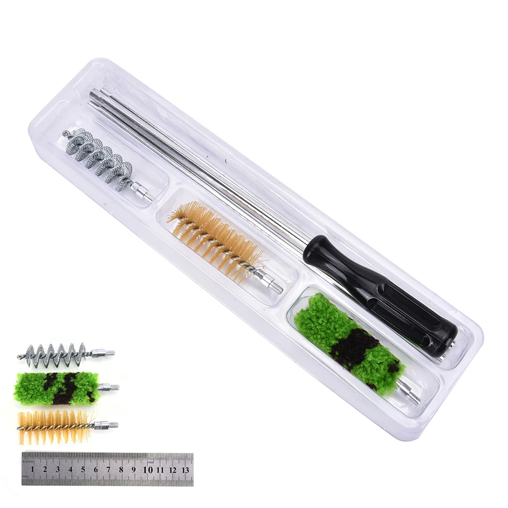 

6Pcs/Set Aluminum Rod Brush Cleaning Kit For 12, 20 gauge Gun Hunting Tactical Shotgun Rifle Cleaning Brush Set