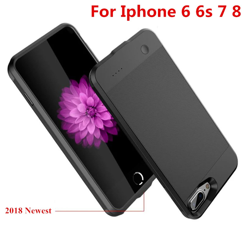 2800 Mah For iPhone 8 Power Case Silicone Backup Power Bank Smart
