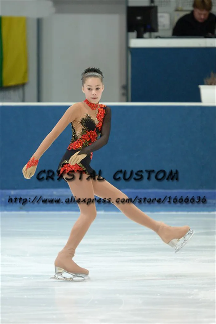 Custom Figure Skating Dresses For Girls Graceful New Brand Ice Skating