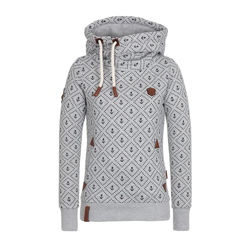  Manubeau New Arrival Hoodies Fashion Women Sea Anchor Print Sweatshirts Casual Plus Size 5XL Kpop H