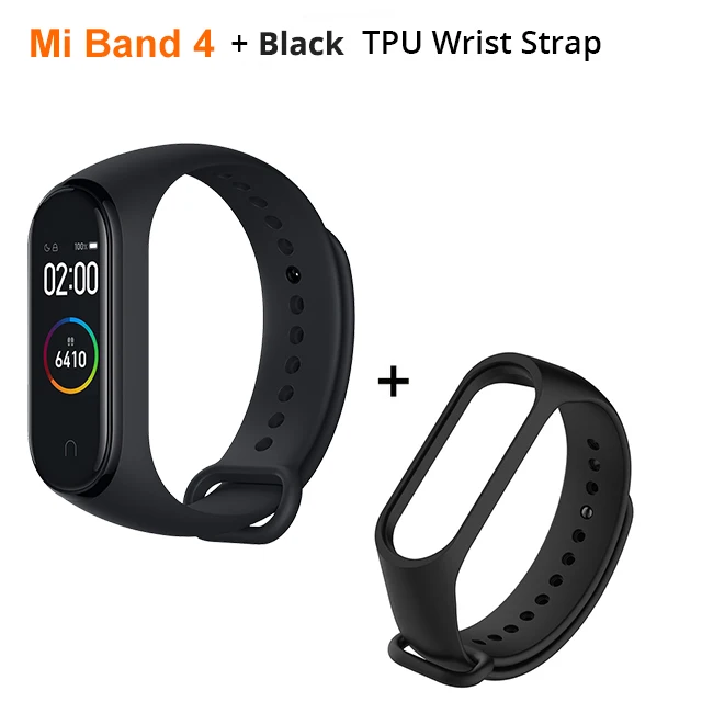 Xiaomi Mi Band 4, умный браслет, miband 4, браслет, пульсометр, фитнес, 135 мА/ч, цветной экран, Bluetooth 5,0, xiaomi mi band - Цвет: With black