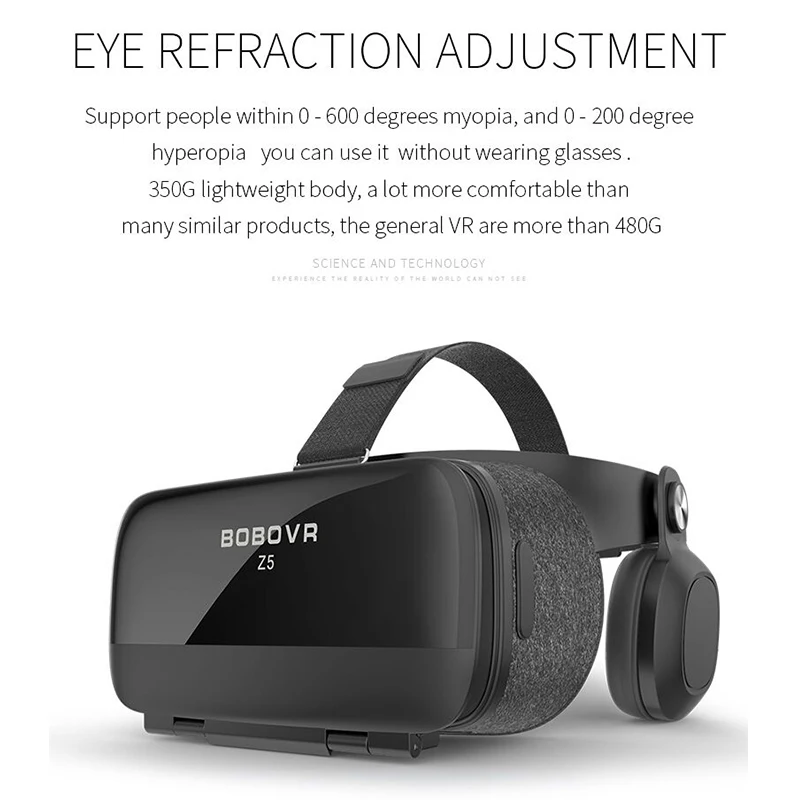 BOBOVR Z5 120 FOV 3D VR картонная коробка дистанционного шлем виртуальной реальности очки VR гарнитура стерео для 4,7-6,2 'мобильного телефона