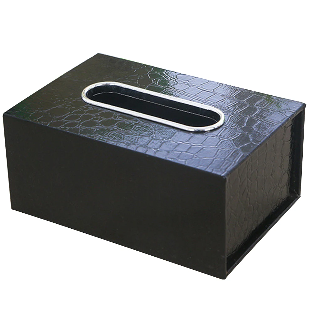 

Replaceable Car Rectangular Container Paper Dispenser Napkin Holder Practical PU Leather