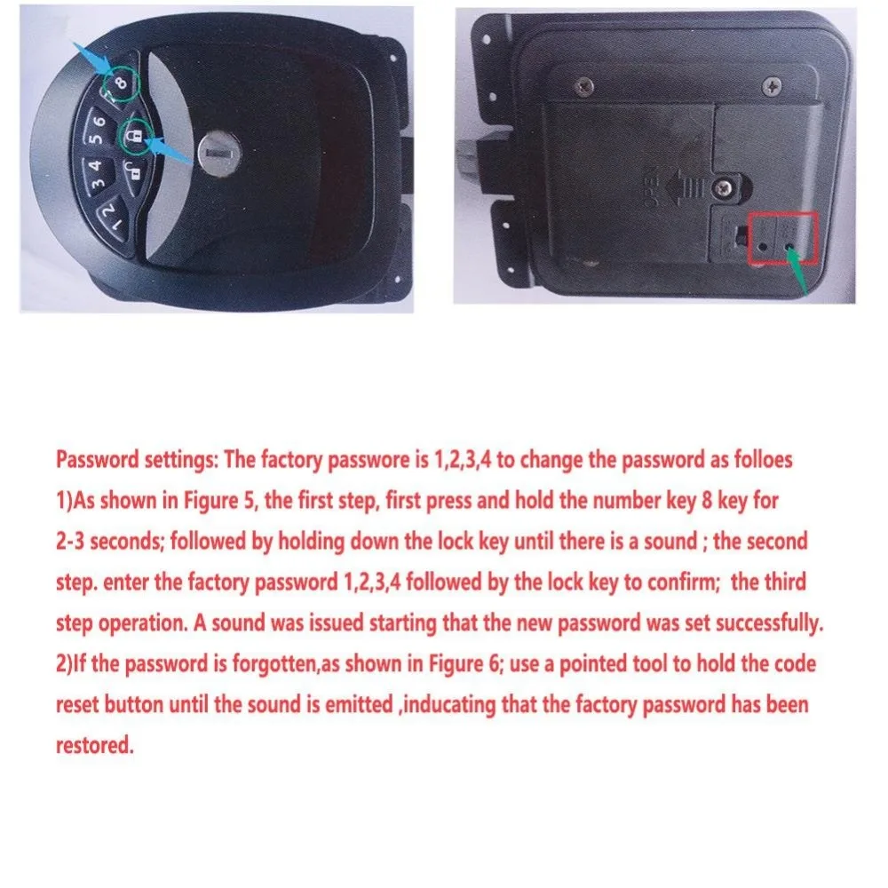 Black Keyless RV Entry Door Lock-6
