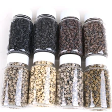 HARMONY 8000 штук 8 цветов 3,4 мм без расклешенных кромок медные силиконовые кольца микротрубки для наращивания волос крючок иглы петля для нити