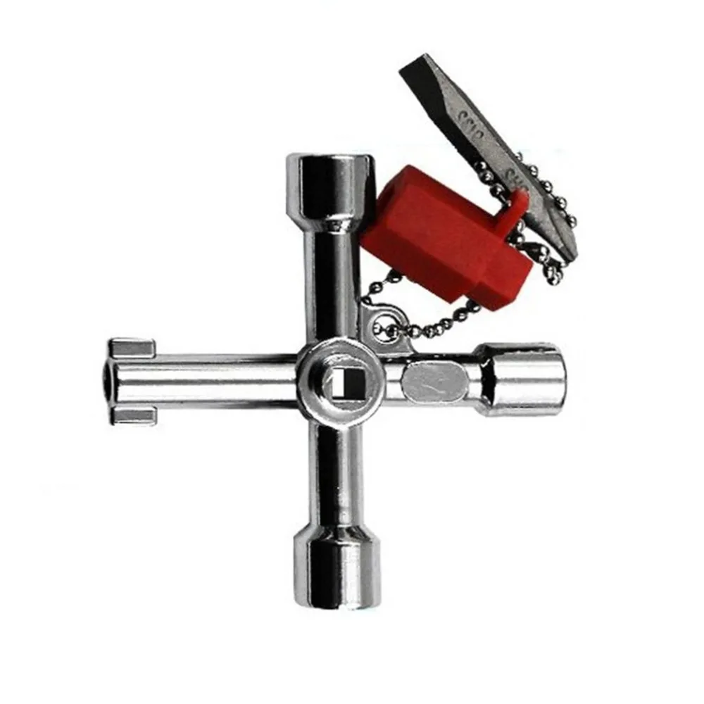 

Key Wrench Cross Switch Alloy Universal Square Wrench Tool for Elevator Electrical Cupboard Box Cabinet socket wrench