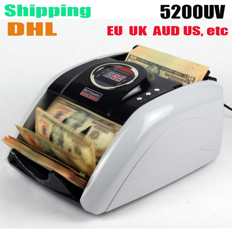New Banknote Multi Currency Bill Money Counter Cash Counting Machine EU