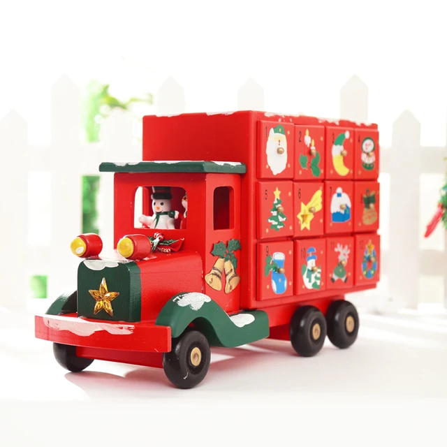 xmas truck with drawer xmas decoration creative wooden christmas truck candy storage for x - Christmas Truck Decor xmas truck with drawer xmas decoration creative wooden christmas truck candy storage for x - Christmas Truck Decor
