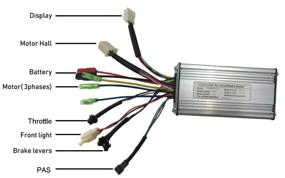 KT Controller 36V 48V 500W Electric bike controller with KT LCD display