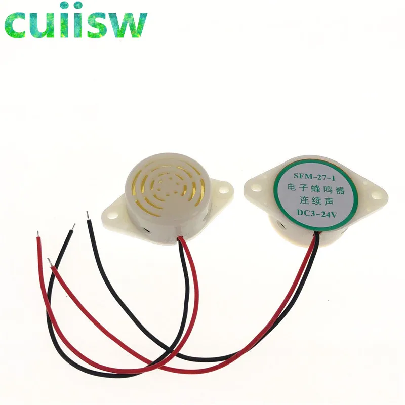 1PC/Lot 95DB Alarm High-decibel 3-24V 12V Electronic Buzzer Beep Alarm Intermittent Continuous Beep for Arduino SFM-27