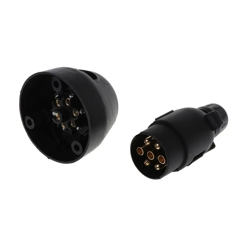 7 pin PLUG /& SOCKET Trailer Car Caravan horsebox Wiring Lights Tow 12v METAL 12N