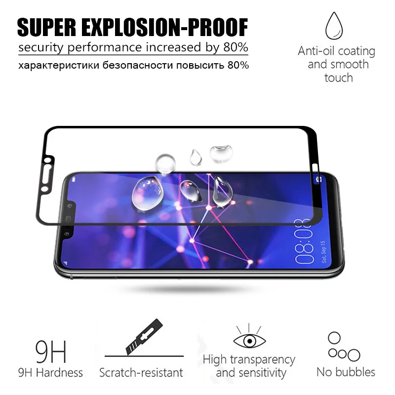 

JONSNOW Full Screen Glass For Huawei Mate 20 Lite Screen Protector for Mate 10 Lite Tempered Glass Protective 3D Film