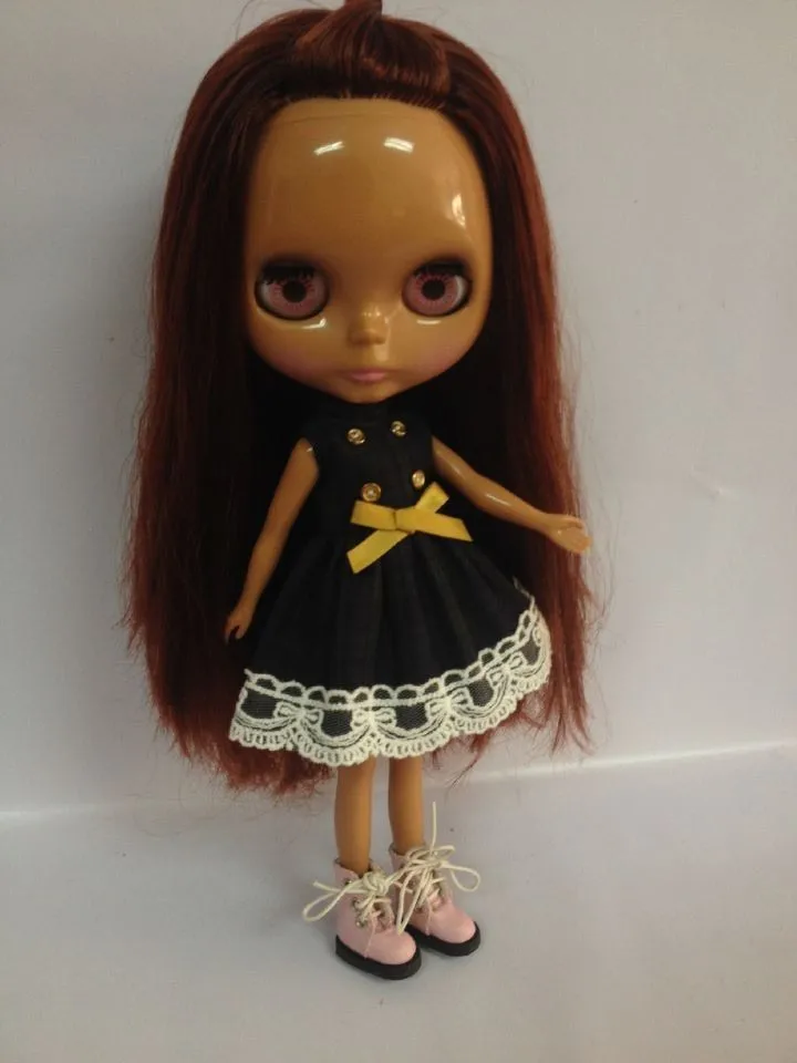 Обнаженная кукла, черная кукла(цвета: красный и коричневый волосы, черная кожа