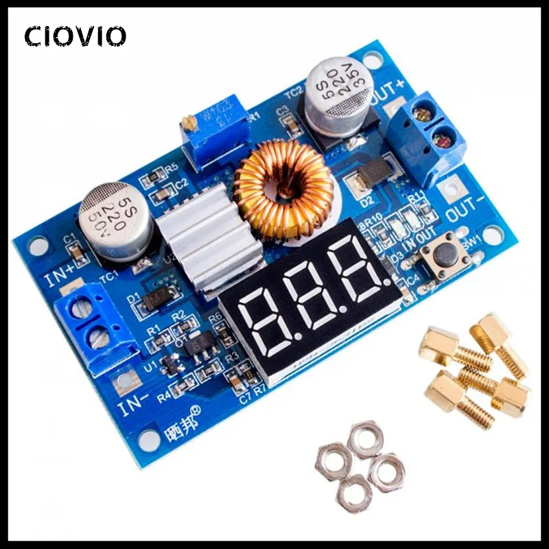 1PCS XL4015 75W DC-DC 5A Voltage Regulators module Adjustable buck module with voltmeter display