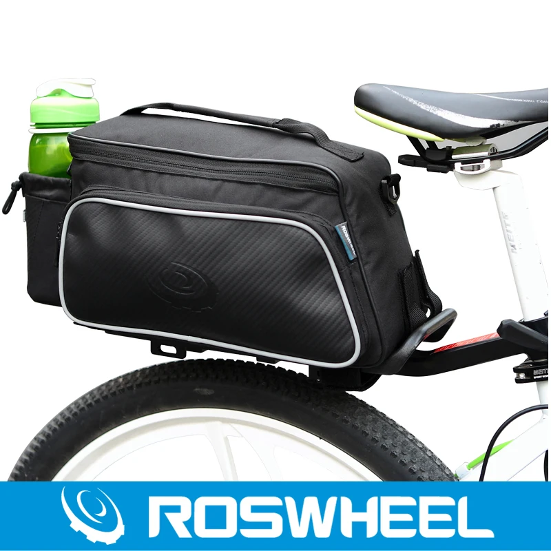 

New Roswheel Practical Bicycle Trunk rear bike panniers Carrier Bag Pack Impact Resistance and Tear-resistant Black