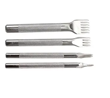 

Stainless Steel Diamond Chisel Punching Leather Craft Tool 3mm Pitch Hole 1/2/4/6 Prong Hole Punch Tool DIY