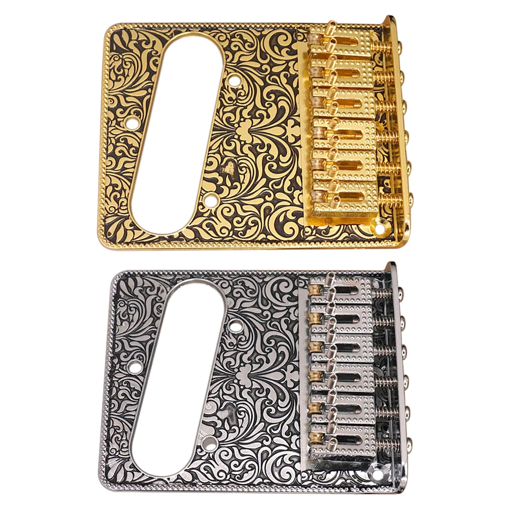 Roller Saddle Bridge with Single Coil Pickup Hole for Tele TL Guitar Parts