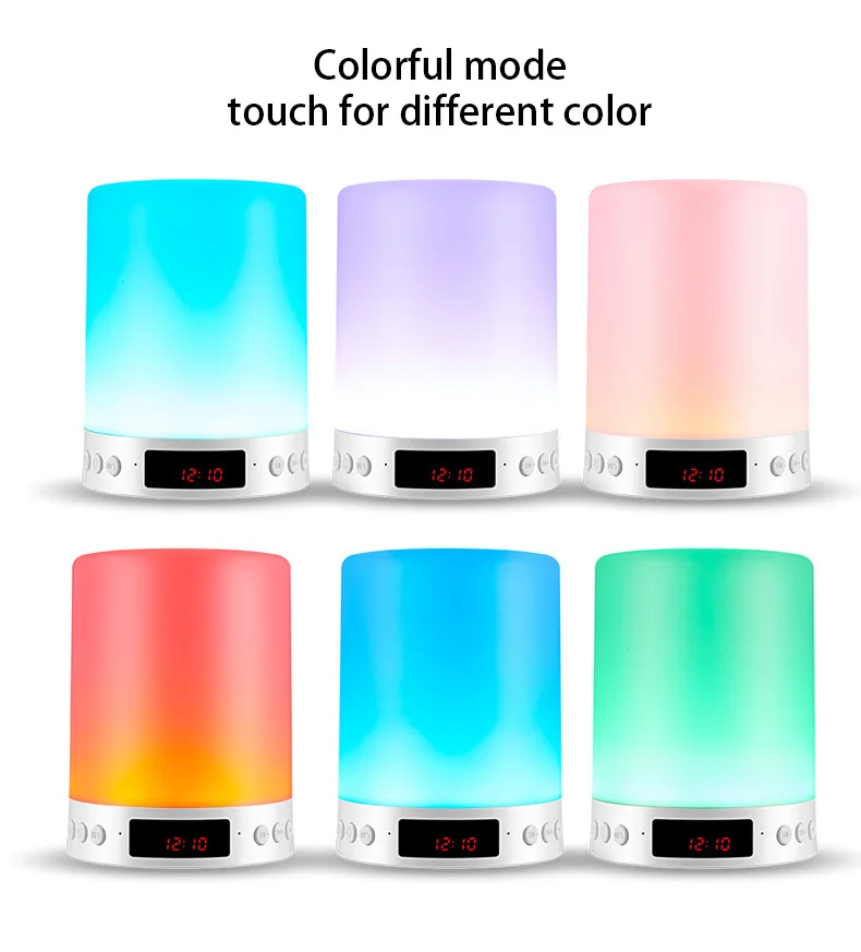 USB сенсор с bluetooth динамиком светодиодные часы детское сенсорное управление RGB