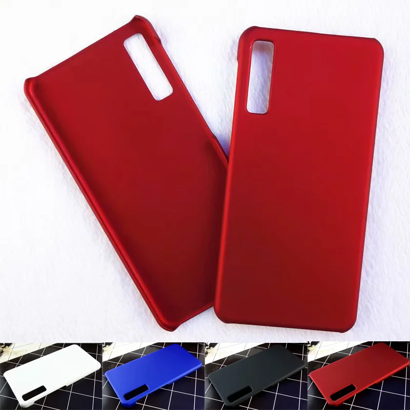 Твердый матовый пластик чехол для телефона samsung A7 2018 A750 полный резиновый крышка |
