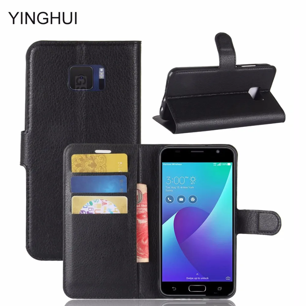 

YINGHUI For Asus ZenFone V V520KL 5.2" Cover fundas PU Leather Case Flip Back Cover for Asus ZenFone V V520KL Coque Phone Cases