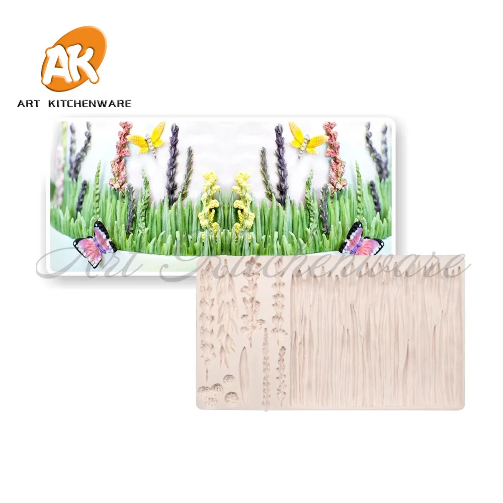 

Straw Silicone Cake Mold Grass Veins 3D Fondant Cake Decorating Tools Chocolate Silicone Molds For Cookies Cupcake Paper SM-1602