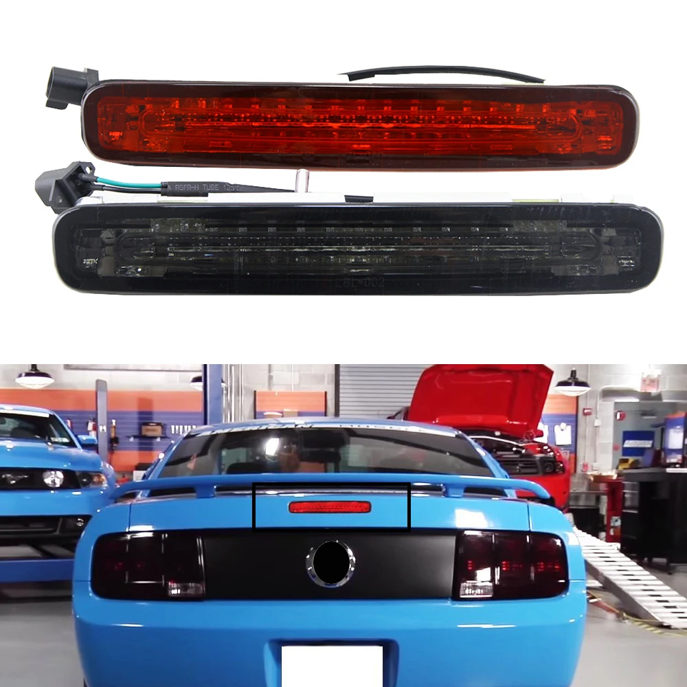 1x OEM подходит для 2005 2009 Ford Mustang дым/красные линзы Светодиодные третий стоп