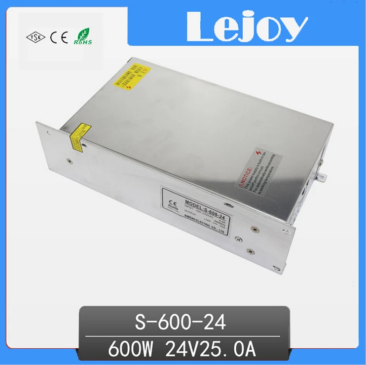 

S-600-24 SMPS 600W 220V AC To 24v DC 25A LED Lighting Single Output Switching Mode Power Supply