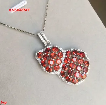 

KJJEAXCMY boutique jewelry,925 Silver Natural Madagascar Garnet Lady Pendant