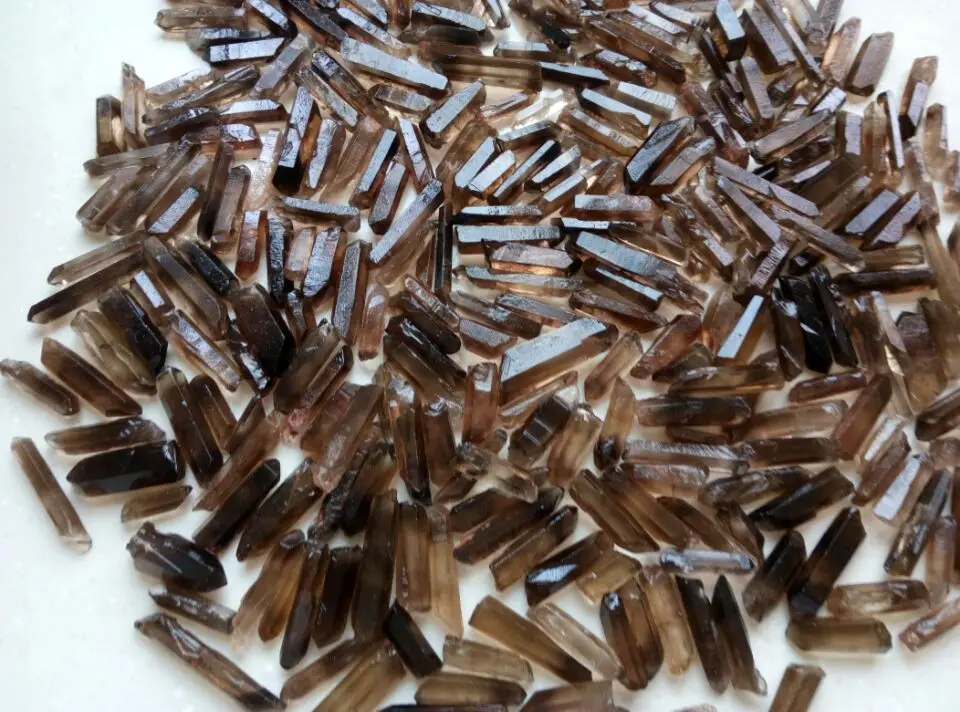 500 Carat Bulk Lot Natural Smokey Quartz Crystal Points (10-20 pcs) Smoky Wands 6