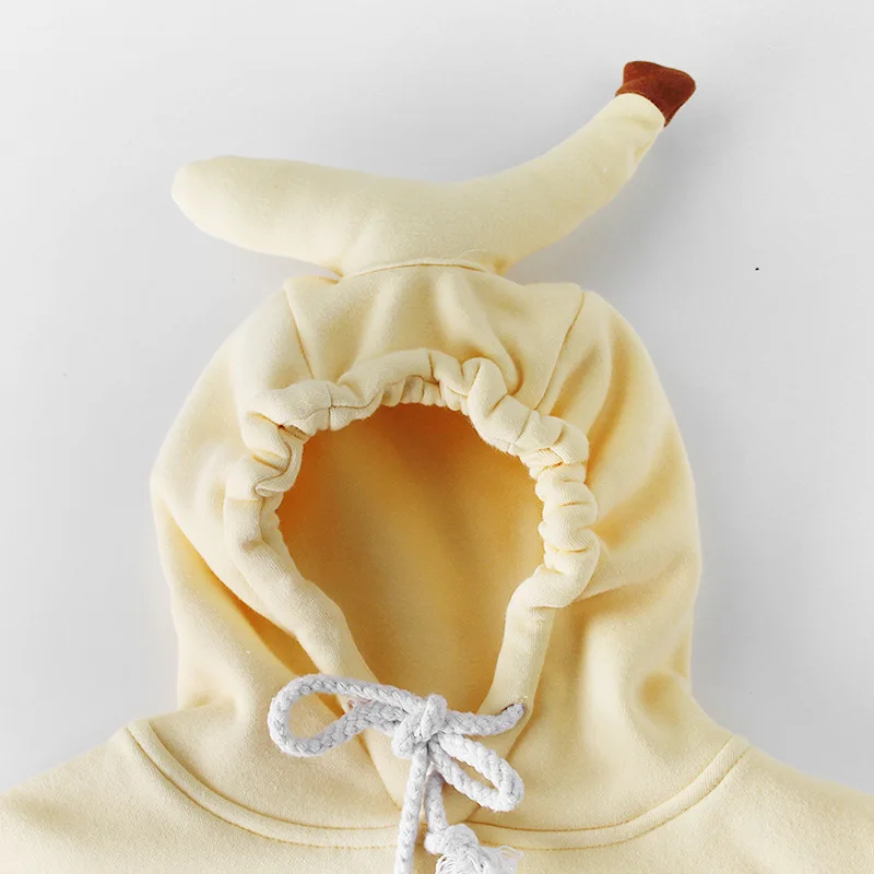 Детские комбинезоны прекрасный банан Форма с капюшоном с длинным рукавом комбинезон новорожденных натуральный хлопок мягкие комбинезоны