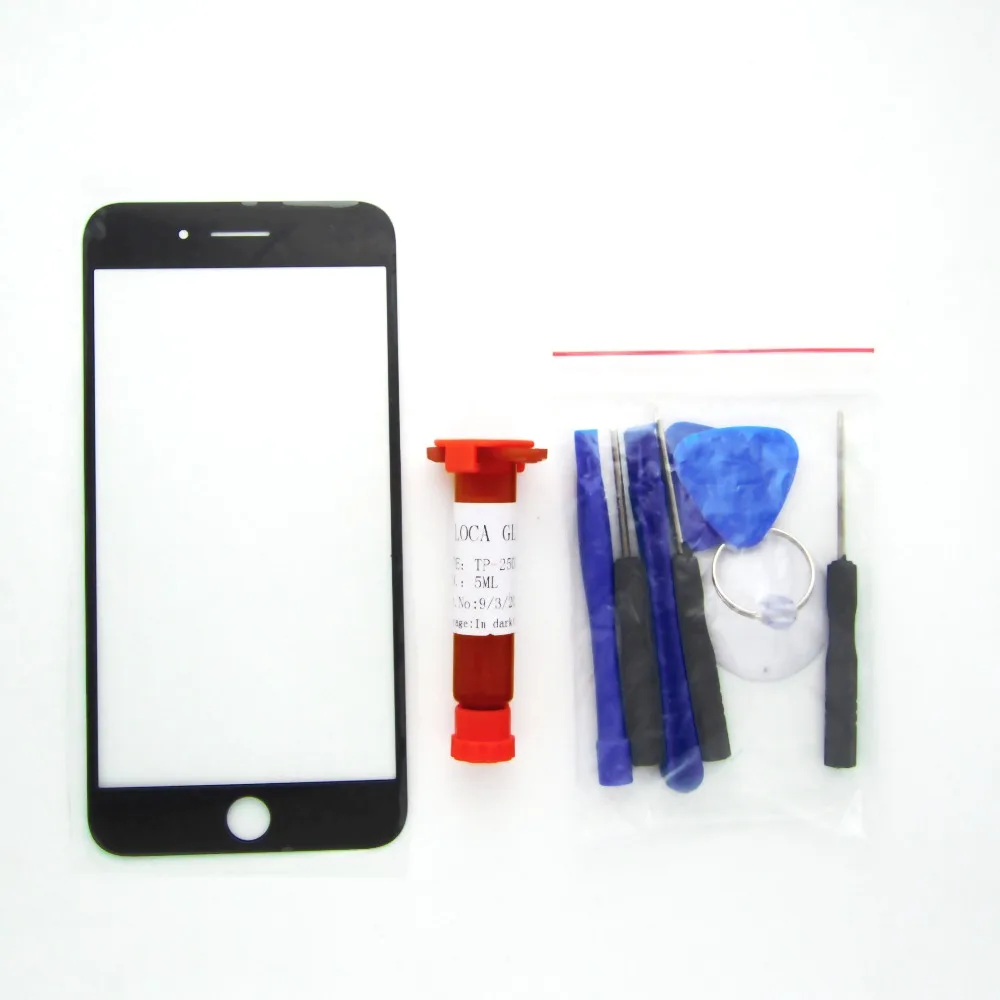 

Outer Glass Replacement parts for iPhone 7 Plus 7 X 6 plus 5 LCD Touch Screen Front Glass Outer Lens & uv glue & tools kit