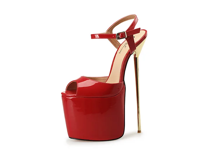 Talons Sexy Noir 2018 Pour 22 blanc Filles Mujer Taille Grande Femmes Plateforme D'été À Hauts Cm rouge Sandales Chaussures Dames OXx41Tw