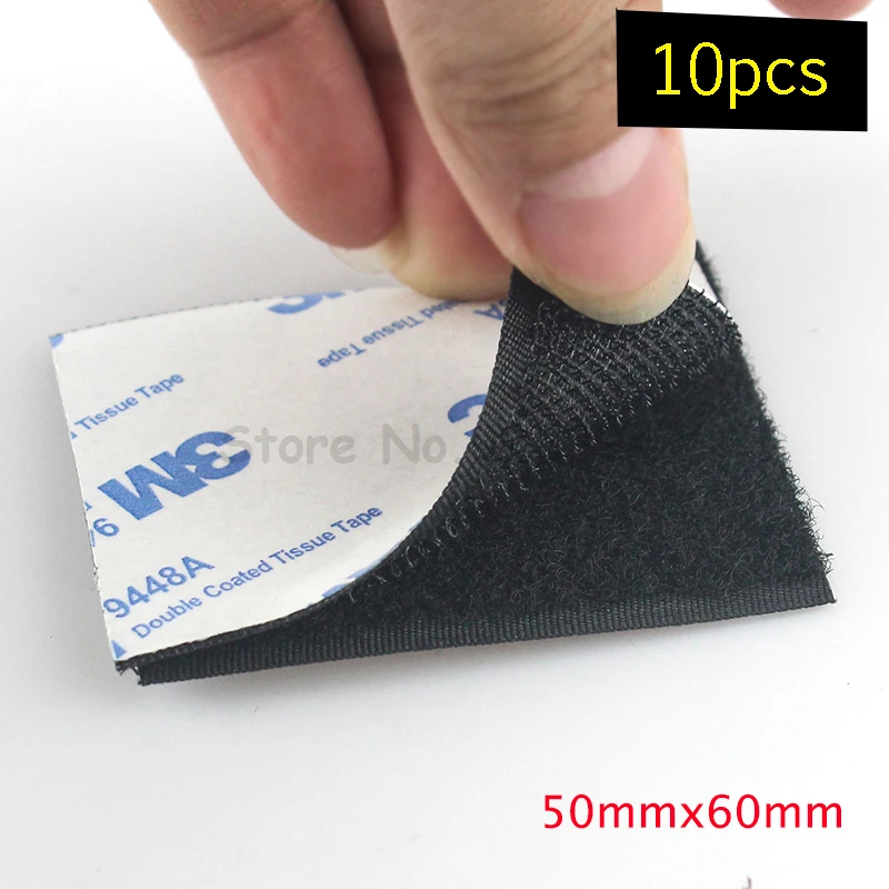 10pcs Nylon Hook & Loop Self Adhesive Fastener Magic Tape + 3M 9448A ...