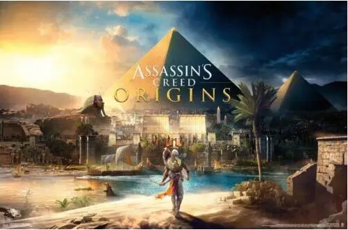 

ASSASSINS CREED - ORIGINS VIDEO GAME SILK POSTER Decorative Wall paint 24x36inch