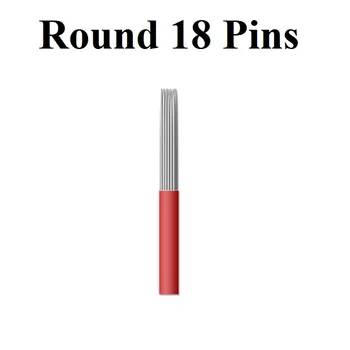 

500PCS 18 pins microblading round needles liner for permanent makeup R18 fog eyebrow tattoo blades Free Shipping