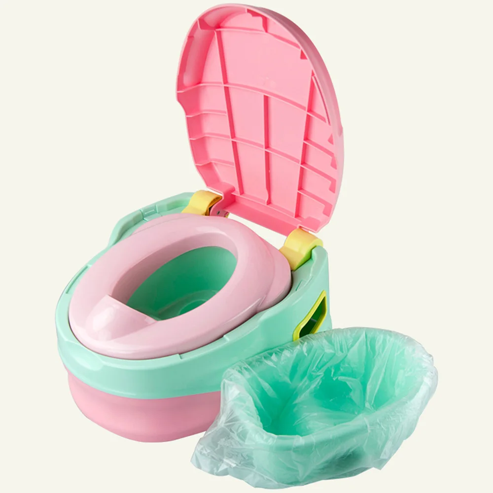 

5 Rolls Travel Potty Trash Bag With Drawstring Baby Training Toilet Seat Bin Bags Potty Garbage Bag Disposable Trash Pack Kids