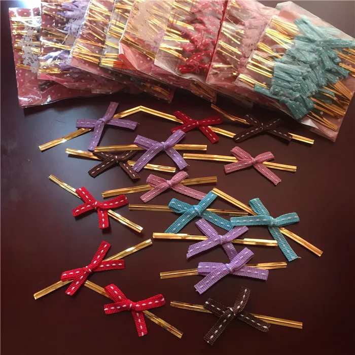 

10 pcs Twist Ties wire Firm silk cartoon Party creative birthday cake small flag wedding English birthday happy card