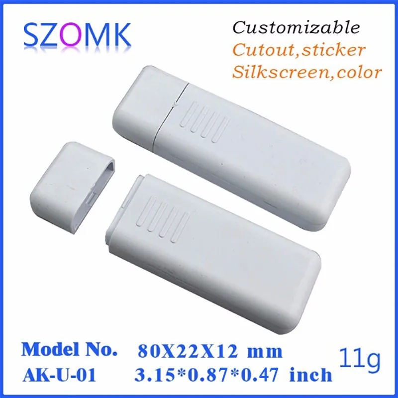 hot selling small plastic usb stick enclosure usb flash szomk plastic enclosure for electronics project (3)