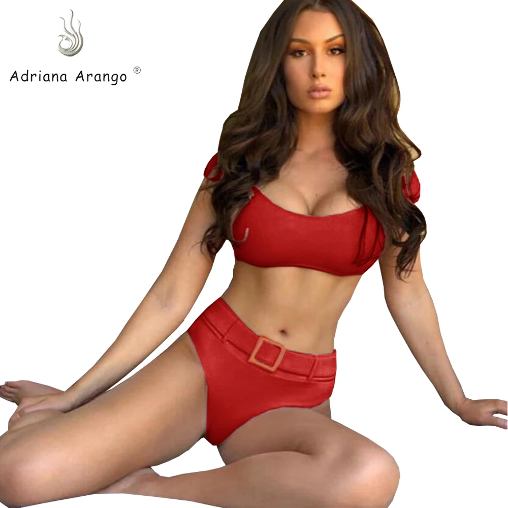 Adriana Arango 2019 купальники сплошной пуш ап пояс высокая Талия бикини купальный костюм