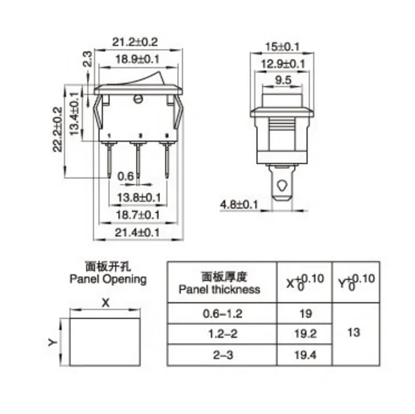 10 шт./лот переключатель типа корабля 15X21 KCD1 101 Black 2Pin 6A/250V ON OFF 15*21|switch 10pcs|switch 2pinswitch lot